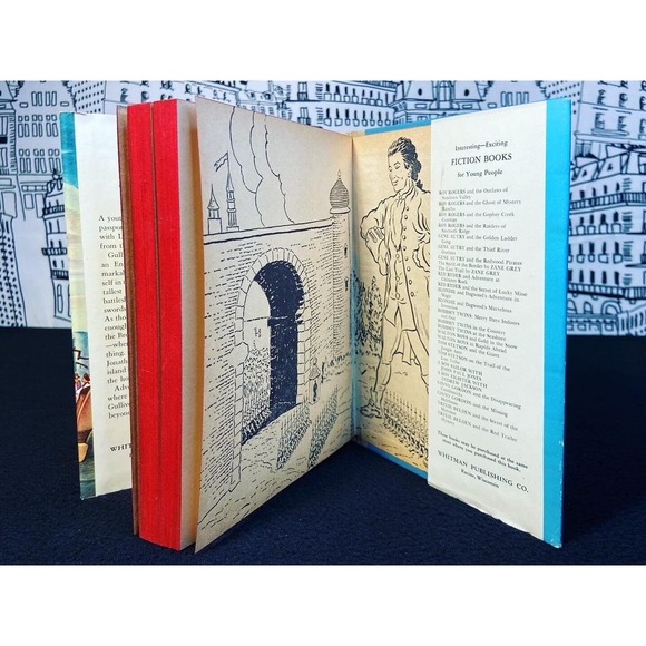 VTG 1940 HC Gulliver's Travels by Johnathan Swift Whitman Publishing Co W/ DJ - Picture 11 of 16